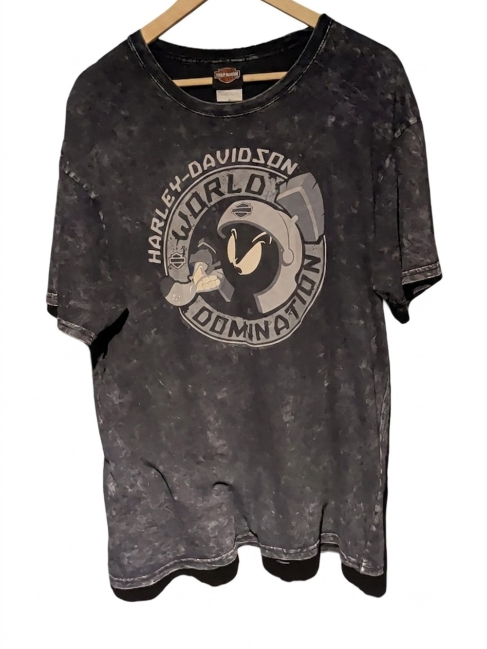 Looneytunes Harley-Davidson Black Mineral Wash Tee